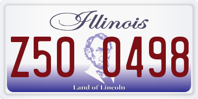 IL license plate Z500498