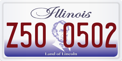 IL license plate Z500502