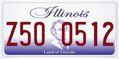 IL license plate Z500512
