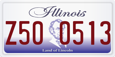 IL license plate Z500513