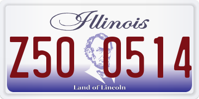 IL license plate Z500514