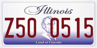 IL license plate Z500515