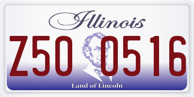 IL license plate Z500516