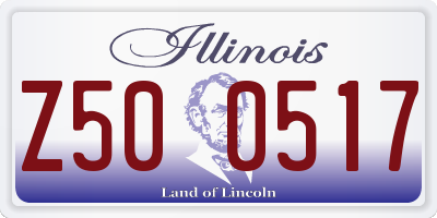 IL license plate Z500517