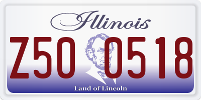 IL license plate Z500518