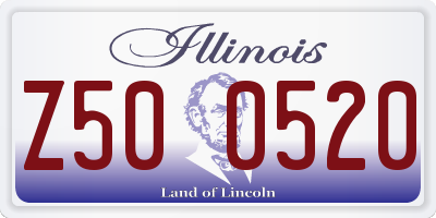 IL license plate Z500520