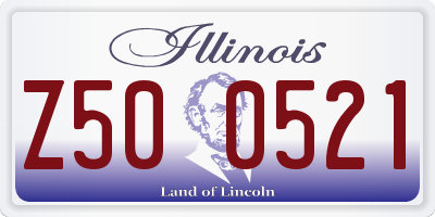 IL license plate Z500521