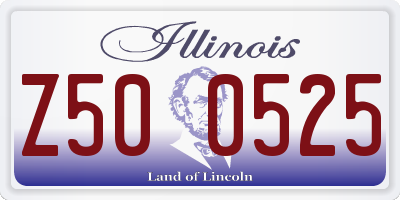 IL license plate Z500525