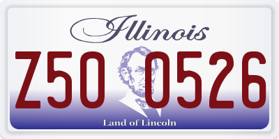 IL license plate Z500526