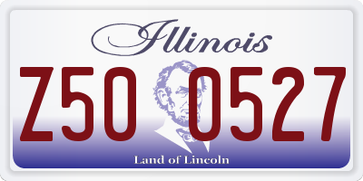 IL license plate Z500527
