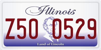 IL license plate Z500529