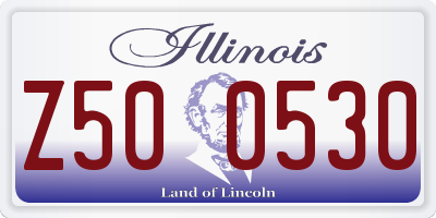 IL license plate Z500530