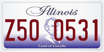 IL license plate Z500531