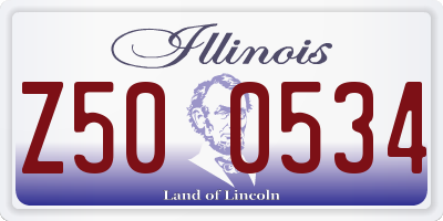 IL license plate Z500534