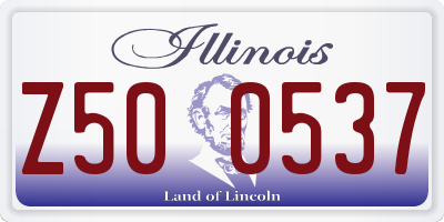 IL license plate Z500537