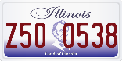 IL license plate Z500538