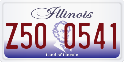 IL license plate Z500541