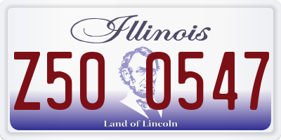 IL license plate Z500547