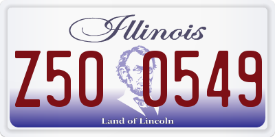 IL license plate Z500549