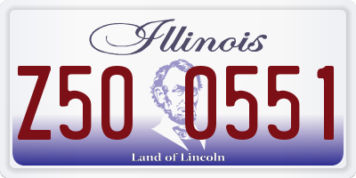 IL license plate Z500551