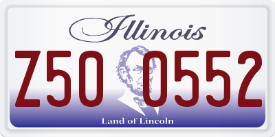 IL license plate Z500552