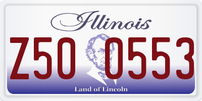 IL license plate Z500553