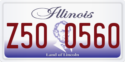 IL license plate Z500560