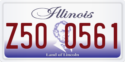 IL license plate Z500561