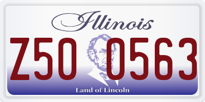 IL license plate Z500563
