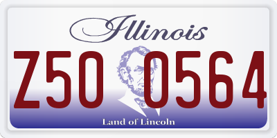IL license plate Z500564