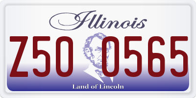 IL license plate Z500565