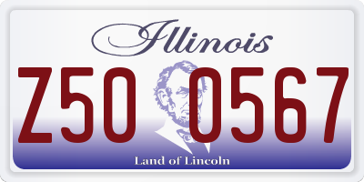 IL license plate Z500567