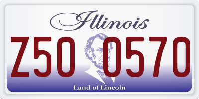 IL license plate Z500570