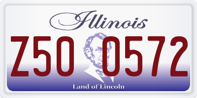 IL license plate Z500572