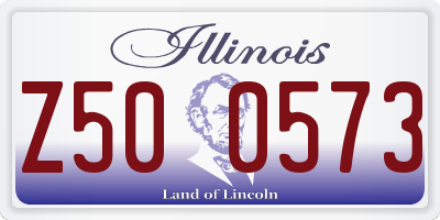 IL license plate Z500573