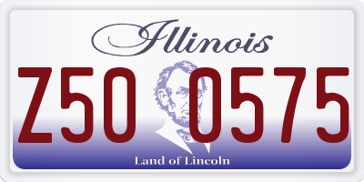 IL license plate Z500575