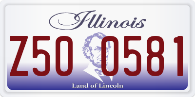 IL license plate Z500581