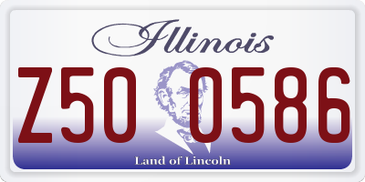 IL license plate Z500586