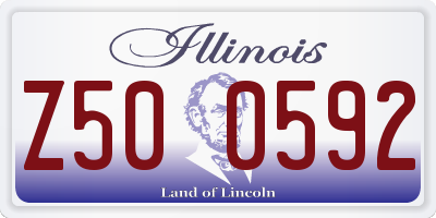IL license plate Z500592