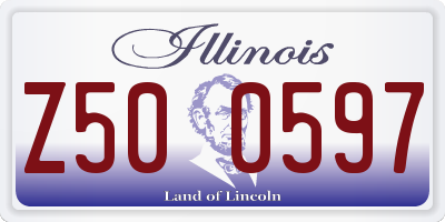 IL license plate Z500597