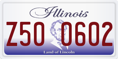 IL license plate Z500602