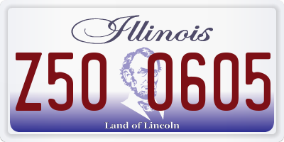IL license plate Z500605