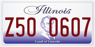 IL license plate Z500607
