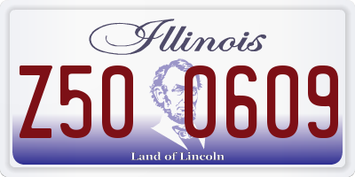 IL license plate Z500609