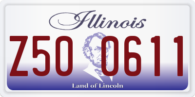 IL license plate Z500611