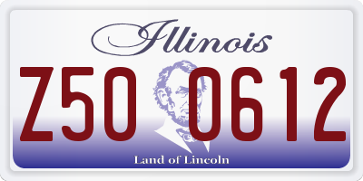 IL license plate Z500612