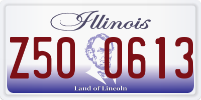 IL license plate Z500613