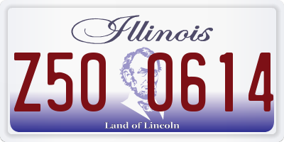 IL license plate Z500614