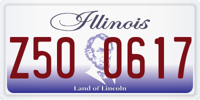 IL license plate Z500617