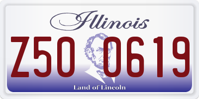 IL license plate Z500619